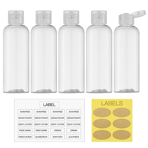 LISAPACK 3.4 oz Travel Bottles for Toiletries, Plastic Shampoo Containers - color: Clear1