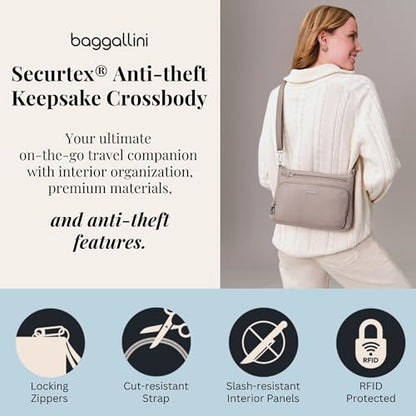 Baggallini Securtex Anti-Theft Keepsake Crossbody - color: Mulberry