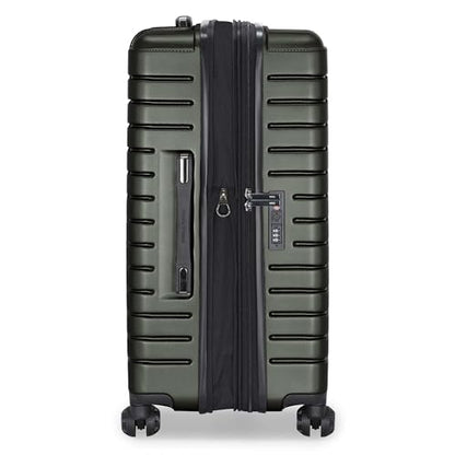 Traveler's Choice Archer Polycarbonate Expandable Luggage with Spinner Wheels, Green, Checked 26-Inch - color: Green, size: 1-Piece (Checked 26-Inch)