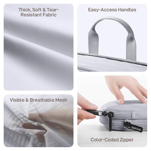 EPICKA TripCozy Compression Packing Cubes, 6 Set, Grey - color: Grey, size: Set of 6
