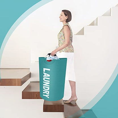 115L Large Laundry Basket, Dirty Clothes Waterproof Laundry Hamper, Green - color: Green, size: 115L