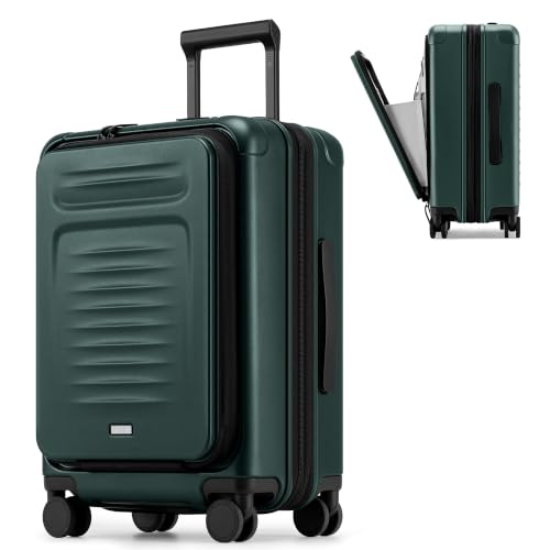 Coolife Expandable Luggage with TSA Lock Carry On Green - color: Green, size: 20 Inch-EXT