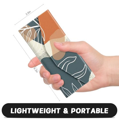 Sunglasses Case, Foldable Glasses Case, Magnetic Hard Shell Folding Holder - color: Boho Leaf, style: 2 Pcs