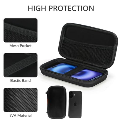 Hard EVA Protective Case, Portable Carrying Bag with Mesh Pocket,Black - color: Black