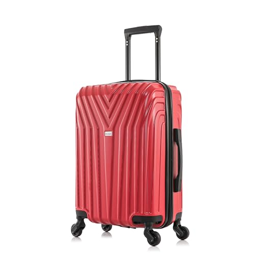 InUSA VASTY 20-Inch Carry-On Hardside Spinner Luggage Lightweight Red - color: Red, size: 20 Inch