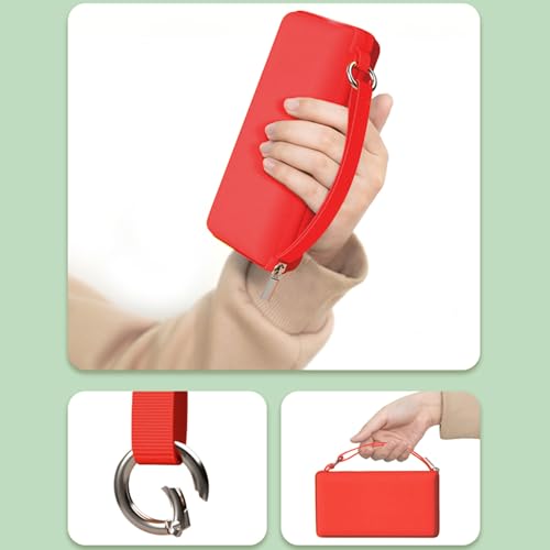 Mini Travel Umbrella, UPF 50+ Compact Fits in Purse - color: Red