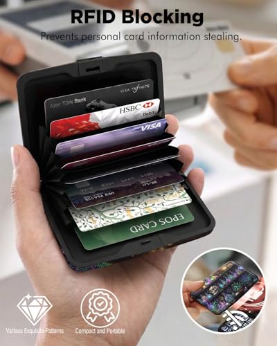 Maicican RFID Blocking Aluminum Credit Card Holder - color: Card holder wallet - Skeleton bookshelf