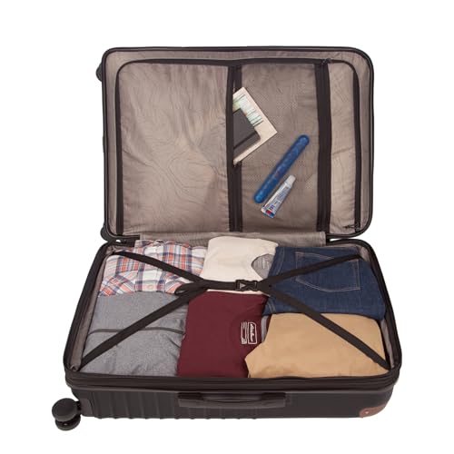 Eddie Bauer Strata Luggage | Hardside | Spinner Wheels | Expandable | Lightweight | Travel Essentials, Black, 30" (Check-In) - color: Black, size: 30" (Check-In)