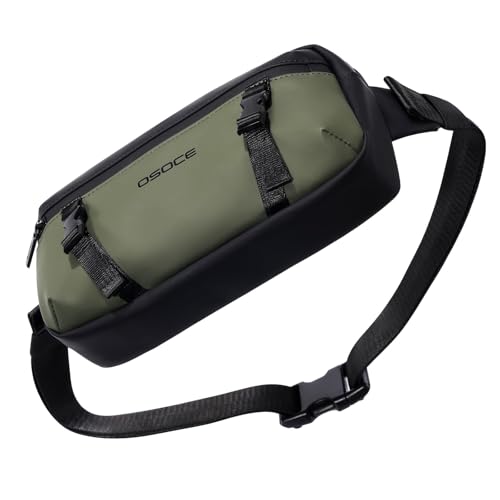 OSOCE Fanny Bag for Men, Waist Bag Water-Resistant, Side Release Buckle, S - size: Small