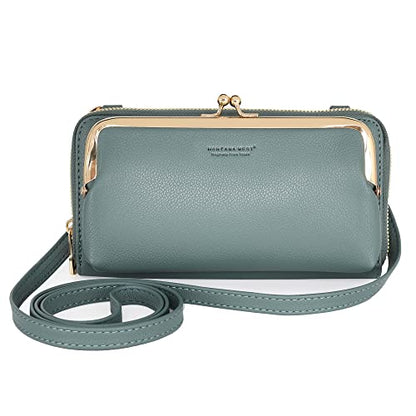 Montana West Crossbody Cell Phone Purse for Women RFID Blocking Cellphone Wallet - color: Wallet Light Green
