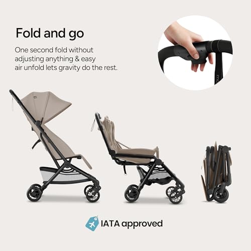 Mompush Velo Lightweight Travel Stroller Car Seat Adapter Included - color: Chalk Beige, size: Stroller+Car Seat Adapter