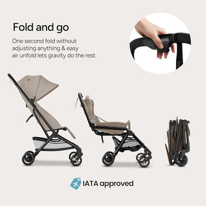 Mompush Velo Lightweight Travel Stroller Car Seat Adapter Included - color: Chalk Beige, size: Stroller+Car Seat Adapter