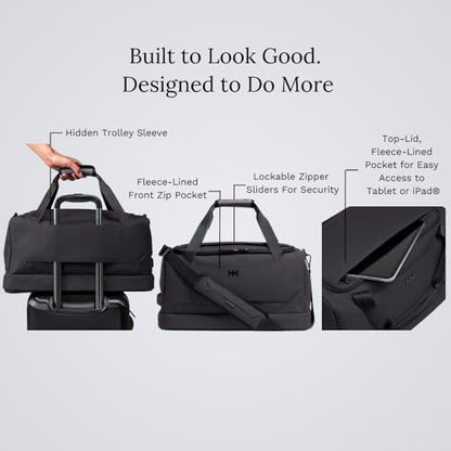 Knack Expandable Travel Duffel Bag, 35L-48L, 4-5 Day - color: Midnight Black, style: Travel Duffel