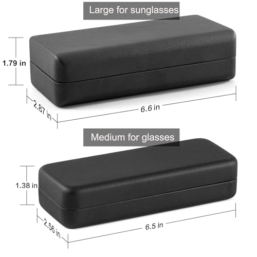 TRIUMPH VISION Sunglasses Case Hard Shell Glasses Case Eyewear Eyeglasses - color: Matte Black, size: Large for sunglasses