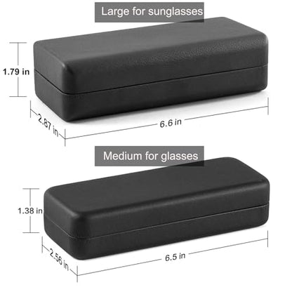 TRIUMPH VISION Sunglasses Case Hard Shell Glasses Case Eyewear Eyeglasses - color: Matte Black, size: Large for sunglasses