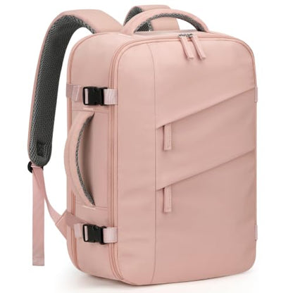 Capolo Travel Laptop Backpack Women Men Personal Item Weekender Travel Bag - color: Pink, size: Small