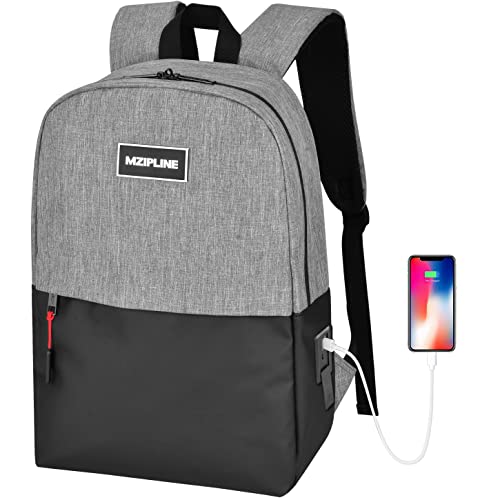 Backpack Bag- Classics Casual Travel Daypack Travel bags for for Men & Women Work (Black/Grey) - color: Black/Grey