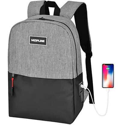Backpack Bag- Classics Casual Travel Daypack Travel bags for for Men & Women Work (Black/Grey) - color: Black/Grey