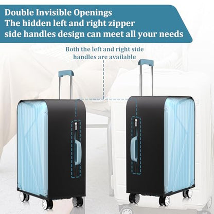 30 Inch Half Clear PVC Luggage Cover TSA Waterproof Protector