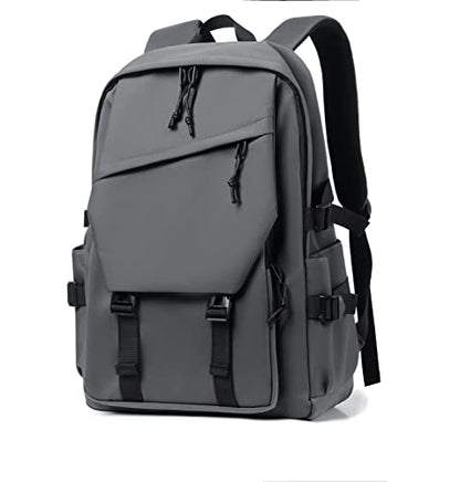Water Resistant Multi-Pocket Laptop Backpack for Work & Travel, Fits 14" Computer, Lightweight and Durable (Grey) - color: Grey