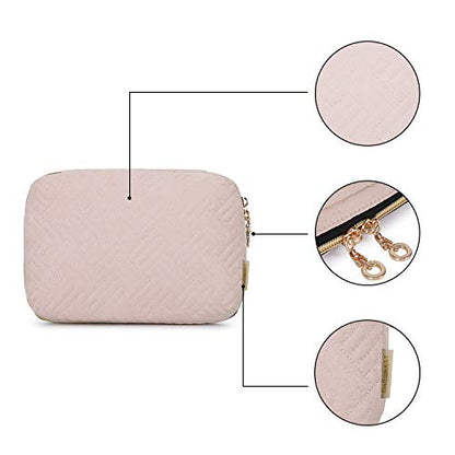 BAGSMART Large Electronics Travel Organizer Case for Women, Pink - color: A-Pink