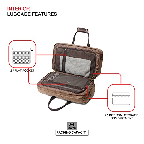 Canvas Duffle Bag for Men & Women - color: 2-Brown