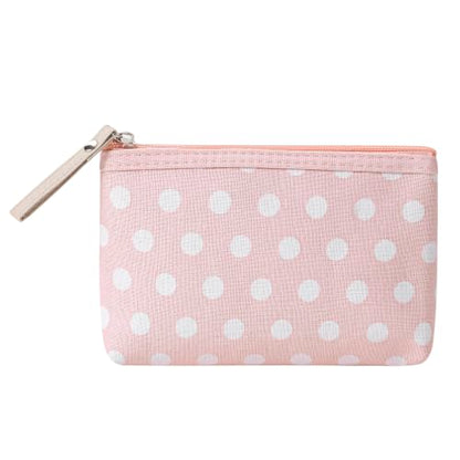uekeboag Small Polka Dot Canvas Makeup Bag for Purses(02Pink) - color: 02Pink