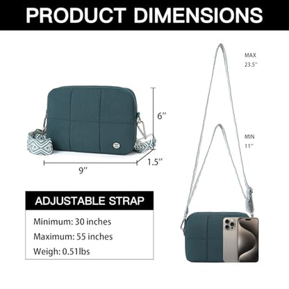 Telena Crossbody Bags for Women Cross Body Purse with Guitar Strap - color: Green