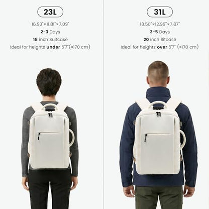 TANTOMI Travel Backpack for Women, Laptop Bag，31L Carry on Backpack - color: Cream White, size: X-Large