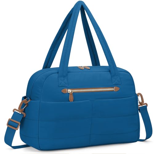 Pritent Puffer Travel Duffle Bag Waterproof Carry On Duffel Weekender Bag