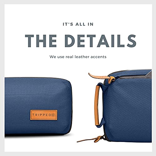 TRIPPED Travel Gear Tech Organizer Pouch for Cables and Accessories - color: Navy