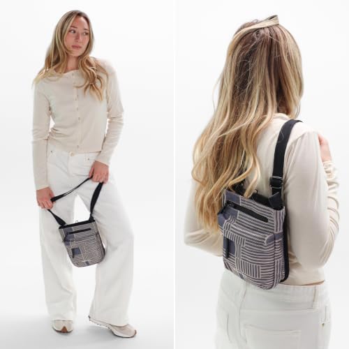Sherpani Prima, RFID Anti-Theft Crossbody for Women - color: Blue Print