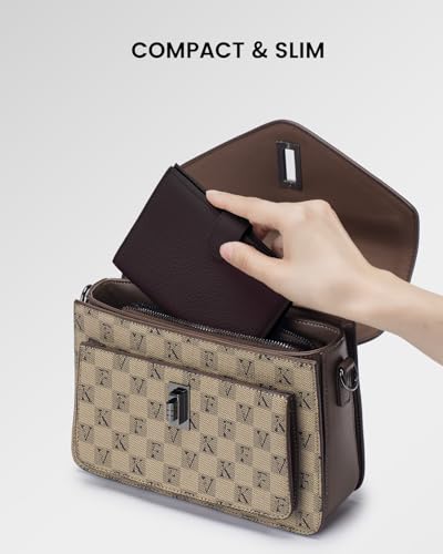 Karmiir RFID Passport Holder Travel Wallet for Women, Leather Passport Cover with Card Holders SIM Slots, Zippered Coins Pocket and Cash Slot Slim Compact Travel Wallet (Coffee) - color: Coffee