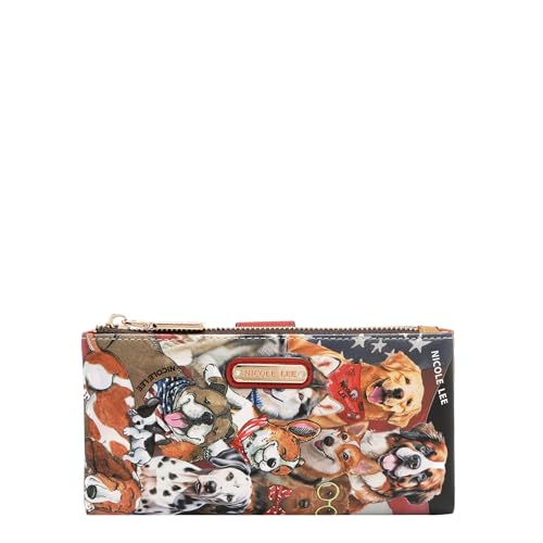 Nicole Lee Amanda 2 Piece Bifold Wallet, Vegan Leather, RFID Blocking Technology, Multiple Card Slots, (BEST SMILE) - color: BEST SMILE