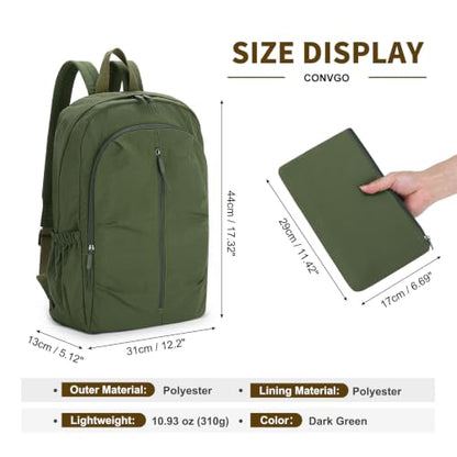 Small Hiking Backpack 20L Packable Casual Daypack, Dark Green - color: Dark Green