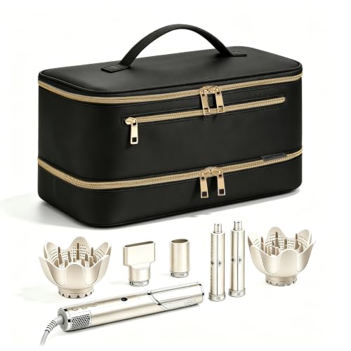 Travel Carrying for Shark Flex Style, Double Layer Hair Dryer Case - color: Black Glod