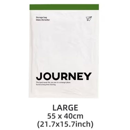 Travel Compression Bags Hand Roll No Air Pump Transparent Towels Socks Cosmetics Compact Space-Saving Suitcase Closet, 15.75inX21.65in - color: 15.75inX21.65in