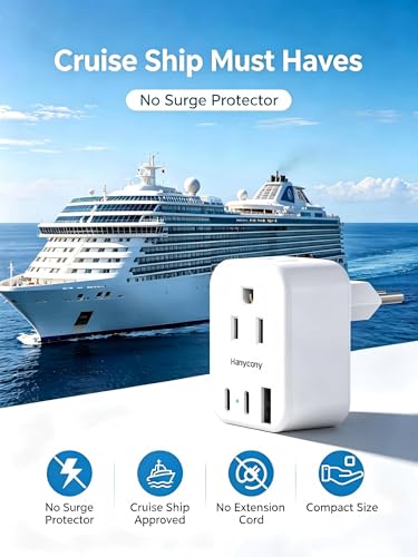 Italy Travel Adapter, US to Italy Power Adapter, Type L Plug Converter Rome - style: Type L - Italy Chile