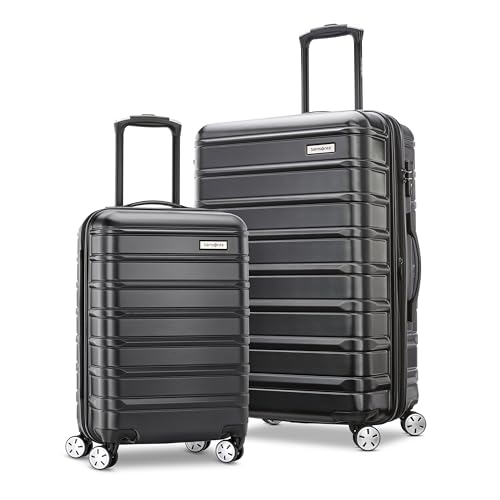 Samsonite Omni 2 Hardside 2 Piece Set - Includes Carry-On & Medium Checked Suitcases - 360° Dual Spinner Wheels - Integrated TSA Lock & Expansion - Amazon Exclusive - Midnight Black - color: Midnight Black, size: 2-Piece Set (Carry-on/Medium)