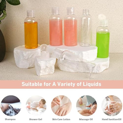 10 Pack 3.4 oz Clear Travel Bottles for Toiletries - color: B-10Clear