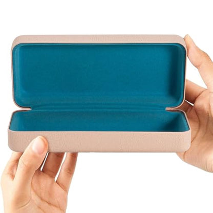 TRIUMPH VISION Sunglasses Case Hard Shell Glasses Case Eyewear Eyeglasses - color: Beige, size: Large for sunglasses