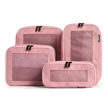 Aerotrunk Compression Packing Cubes for Travel, 4-Pack, Pink - color: Rose, size: 4-Pack