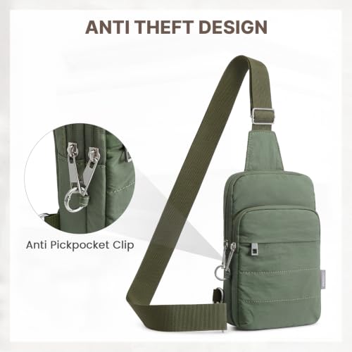 G4Free Small Crossbody Bag for Women, Anti Theft RFID Blocking Travel Purse - color: Sage Green