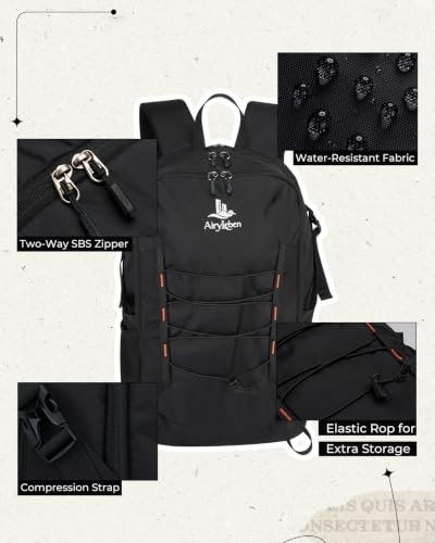20L Hiking Backpack, Lightweight Travel Backpacks Women Men,Black - color: Black
