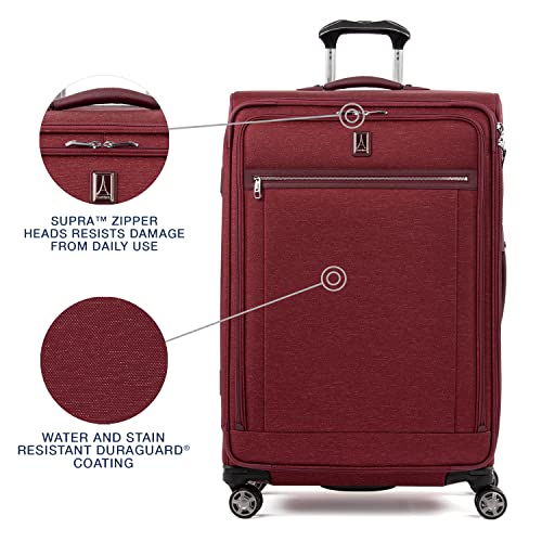 Travelpro Platinum Elite Checked Luggage Spinner, Red, 29-Inch - color: Bordeaux Red, size: Checked-Large 29-Inch