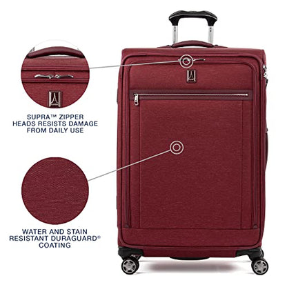 Travelpro Platinum Elite Checked Luggage Spinner, Red, 29-Inch - color: Bordeaux Red, size: Checked-Large 29-Inch