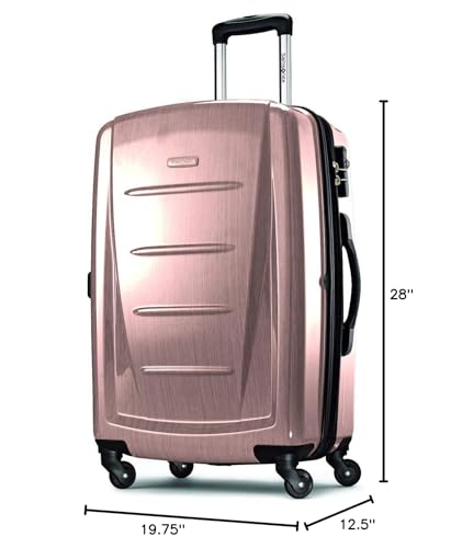 Samsonite Winfield 2 Hardside Expandable Luggage with Spinner Wheels, Artic Pink, Checked-Large 28-Inch - color: Artic Pink, size: Checked-Large Spinner