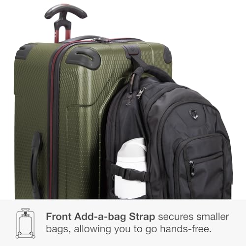 Traveler's Choice Maxporter II Polycarbonate Hardside Trunk with Spinner Wheels, Green, 31-Inch Large Trunk - color: Dark Green, size: 31-inch Large Trunk