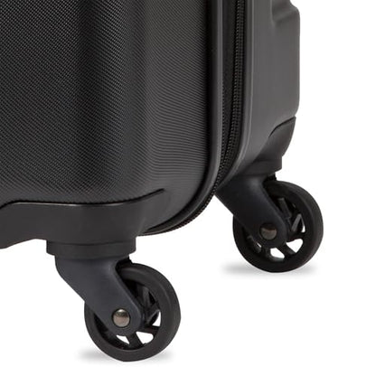 SwissGear 7366 Hardside Expandable Luggage with Spinner Wheels, Black, Carry-On 19-Inch - color: Black, size: Carry-On 19-Inch