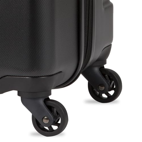 SwissGear 7366 Signature Hardside Expandable Luggage with Spinner Wheels, TSA Lock, Black, Checked-Medium 23-Inch - color: Black, size: Checked-Medium 23-Inch